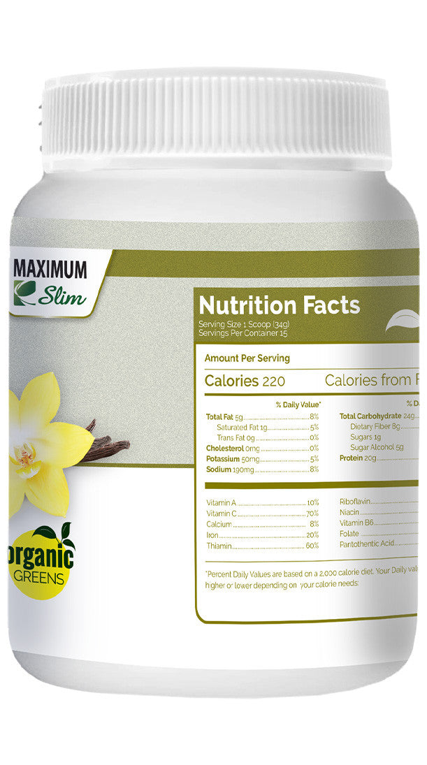 Maximum Slim Organic Fat Burning Meal  - Vanilla Bean Maximum Slim Organic Fat Burning Meal  - Vanilla Bean
