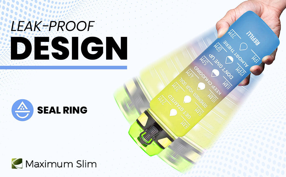 Motivational Water Bottle - 32oz/1000ml - Look at Me Yellow Motivational Water Bottle - 32oz/1000ml - Look at Me Yellow