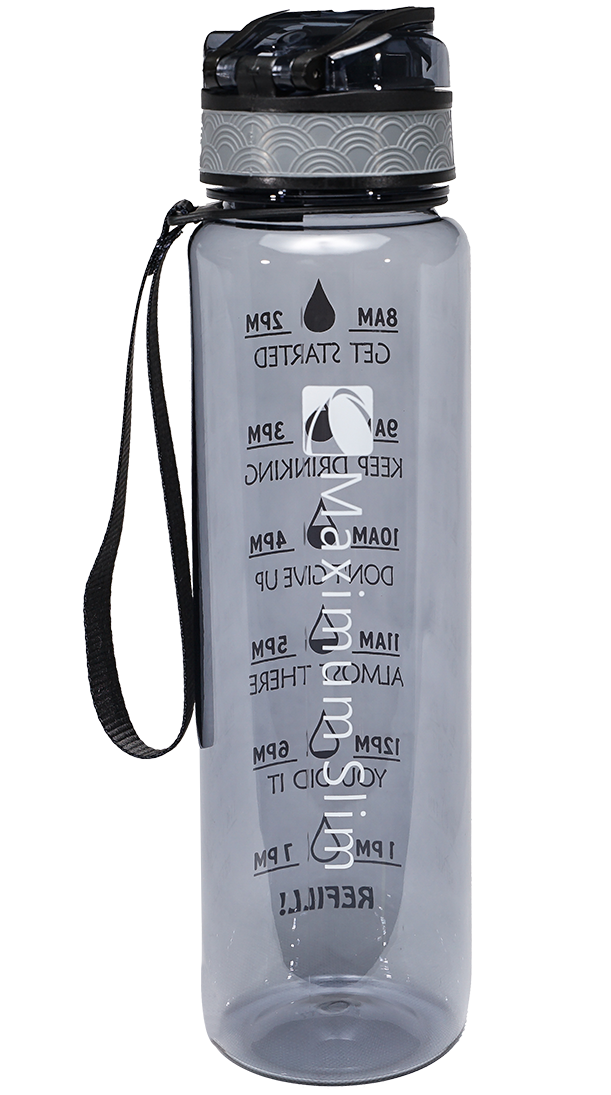 Motivational Water Bottle - 32oz/1000ml - Stay Cool Grey Motivational Water Bottle - 32oz/1000ml - Stay Cool Grey