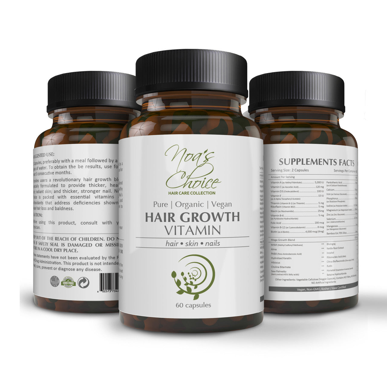 Noa's Choice Organic Ayurvedic Hairgrowth Vitamin