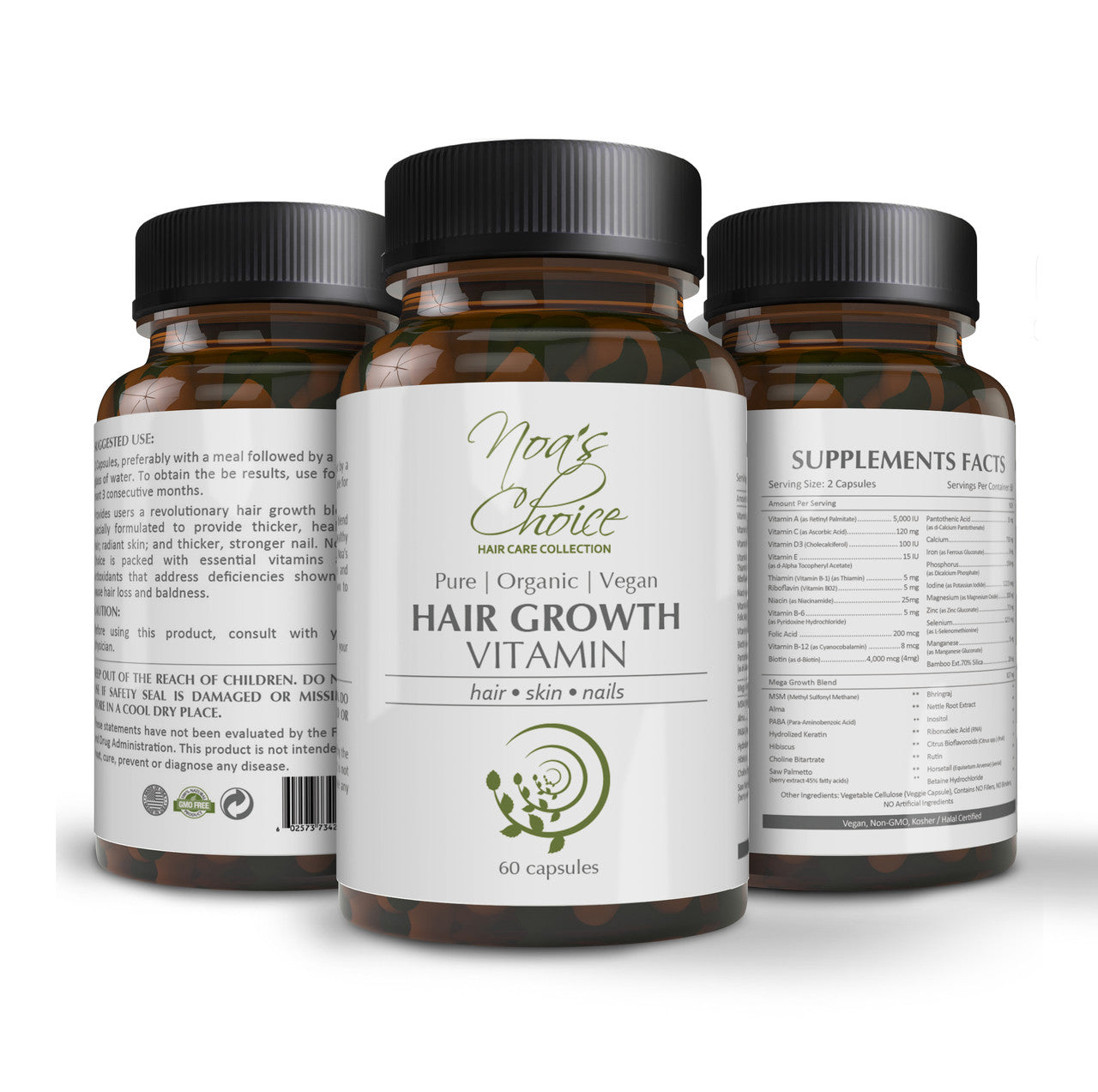 Noa's Choice Organic Ayurvedic Hairgrowth Vitamin Noa's Choice Organic Ayurvedic Hairgrowth Vitamin