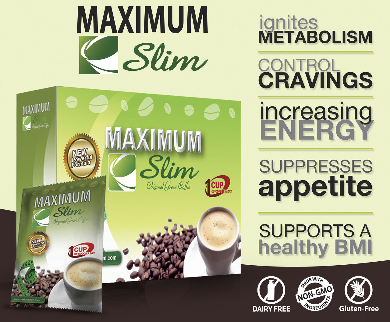 Maximum Slim Original Green Coffee, 12 Maximum Slim Original Green Coffee, 12