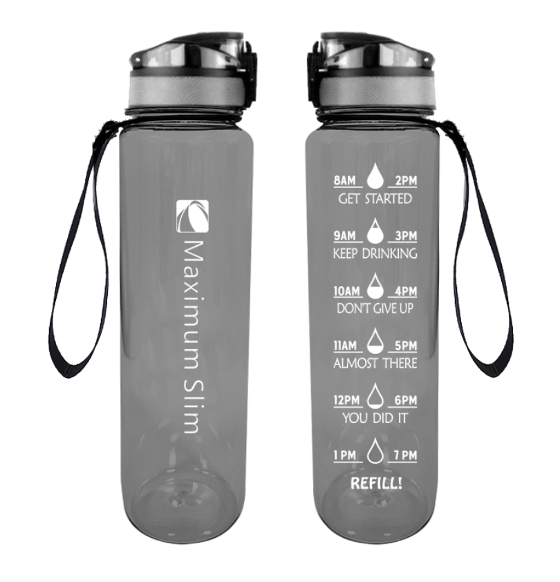 Motivational Water Bottle - 32oz/1000ml - Look at Me Transparent