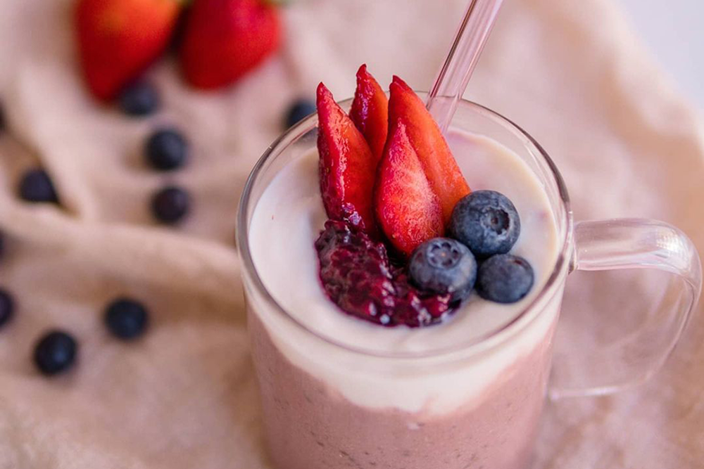 Enjoy Strawberry Cheesecake Smoothie