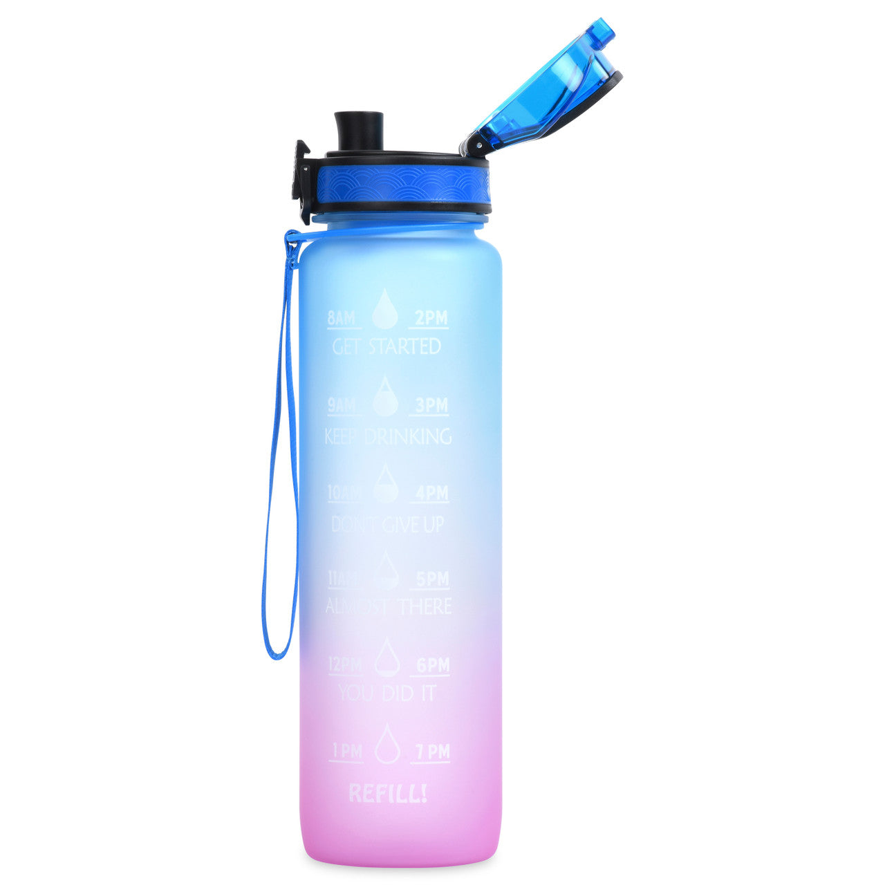 Motivational Water Bottle - 32oz/1000ml - Look at Me Pink