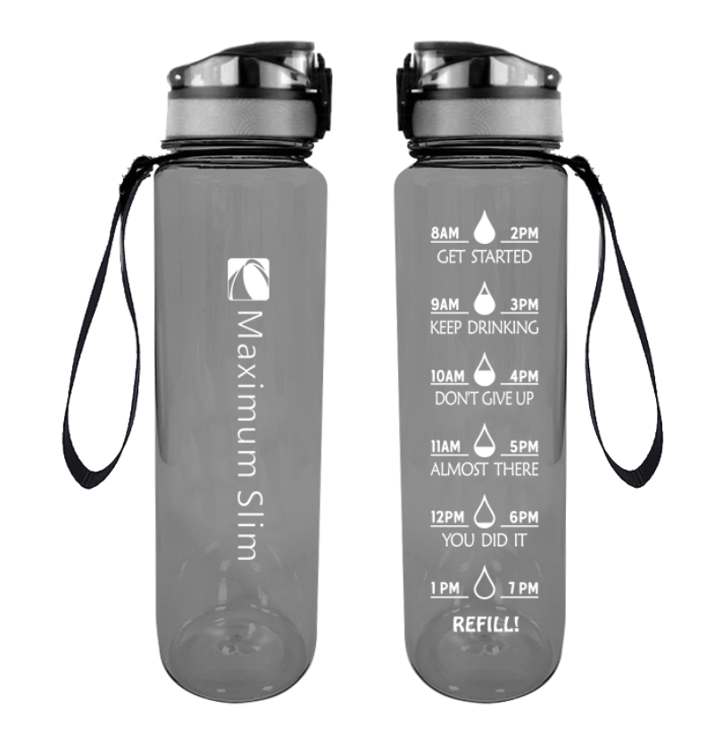 Motivational Water Bottle - 32oz/1000ml - Look at Me Pink